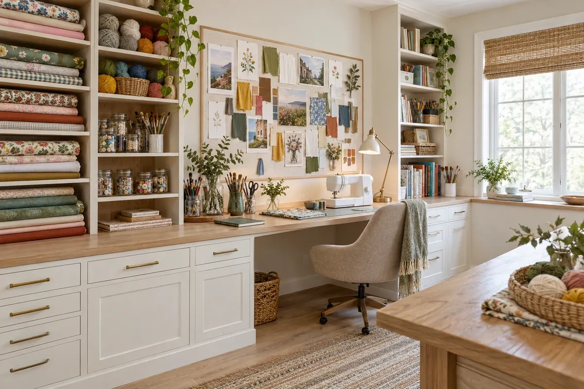Home office and craft room custom organization